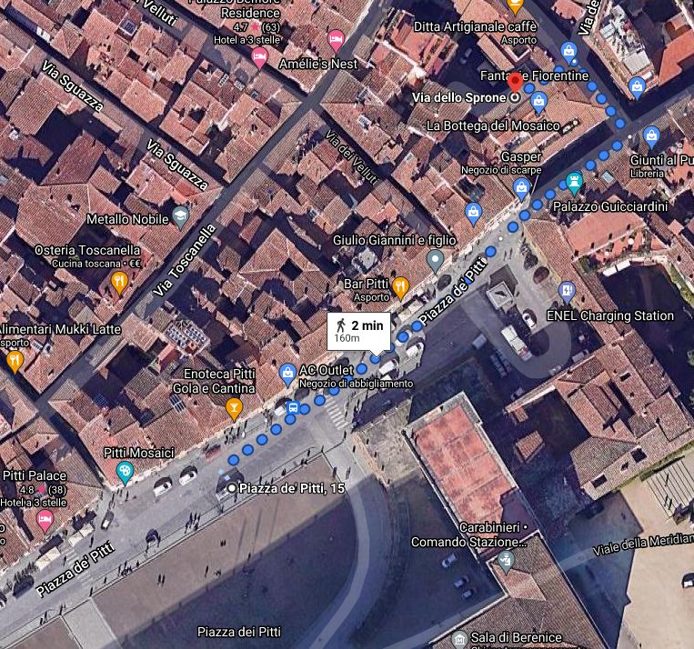 Walk from Pitti to the House