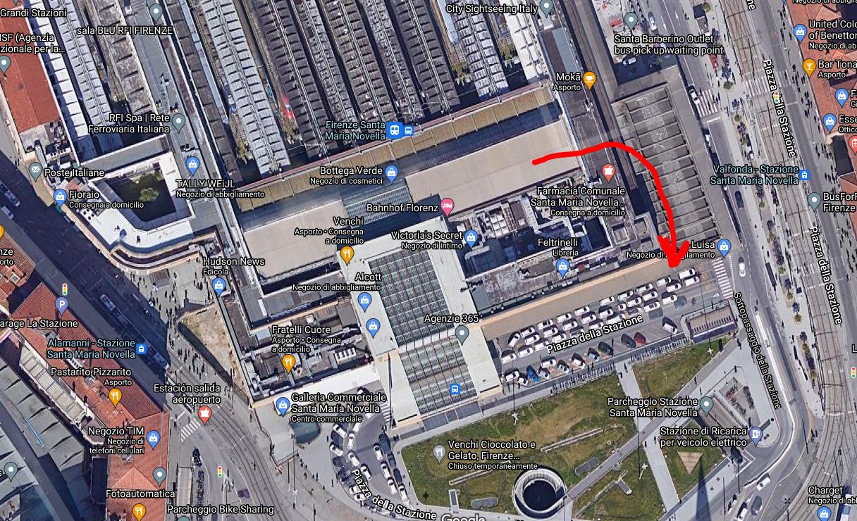 Taxi Area is in Front of SMN Train Station