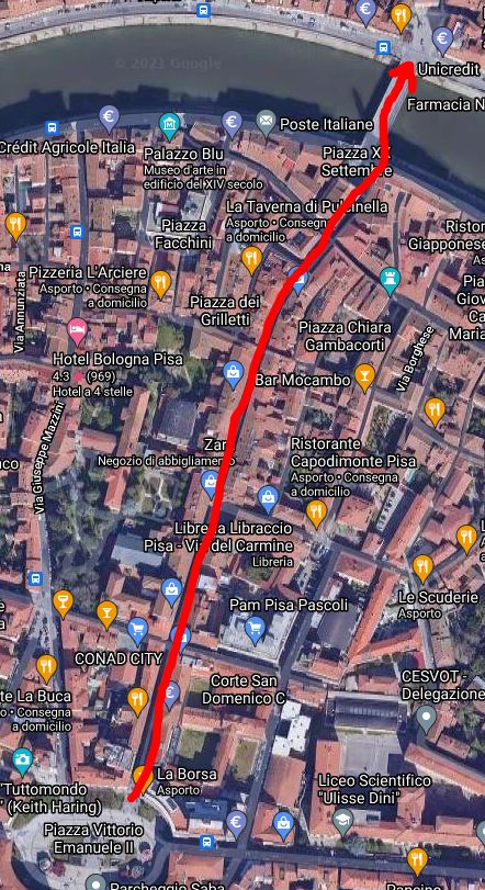 From Corso Italia To the Arno river