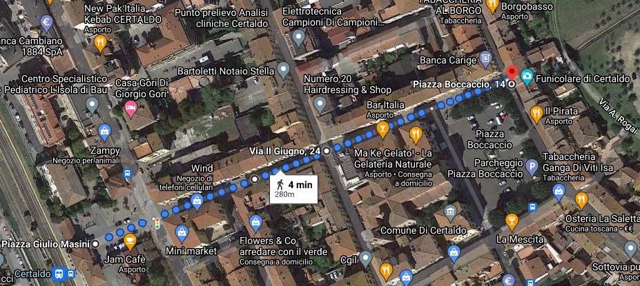 Walk from the Station to the Funicular