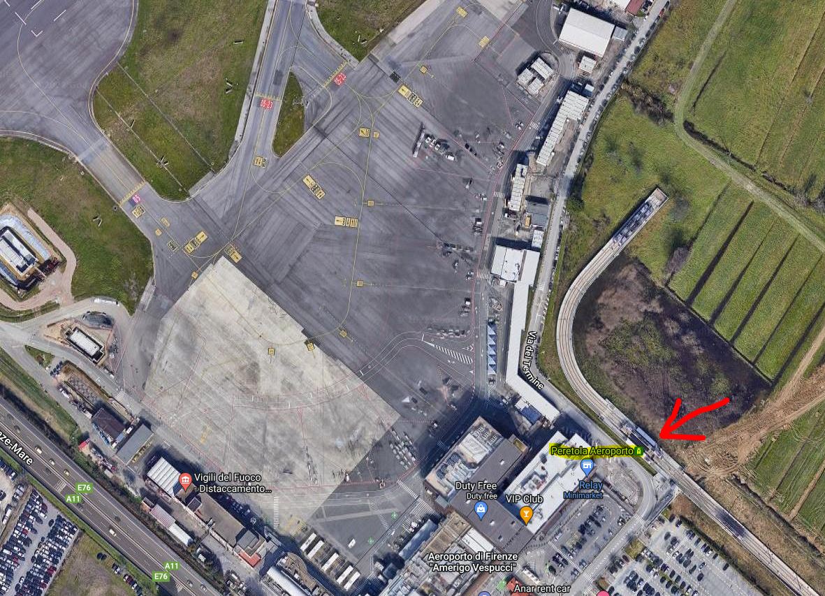 Tramway Stop at Airport