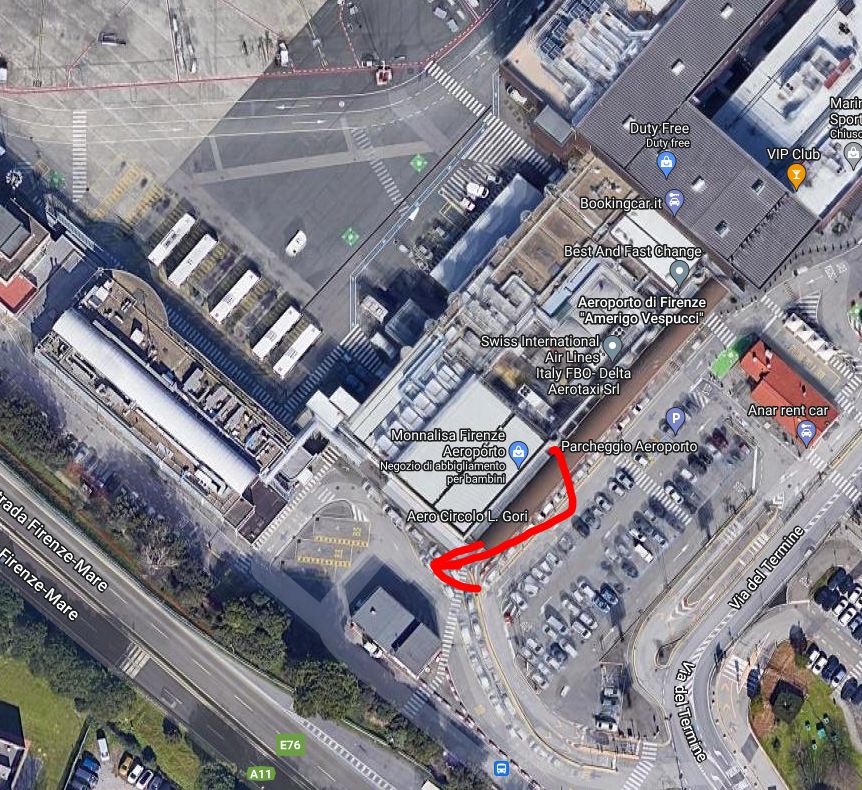 Taxi Area is on Side of Airport